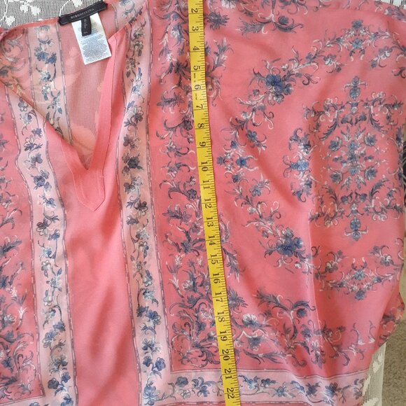 BCBG MaxAzria Sheer Poncho Blouse - Picture 11 of 12